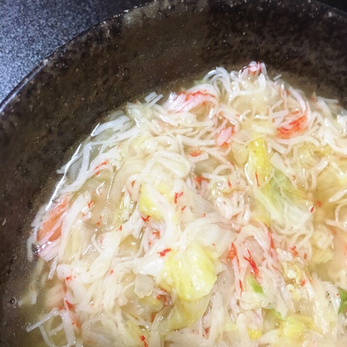 簡単おかず 白菜とカニカマの中華煮